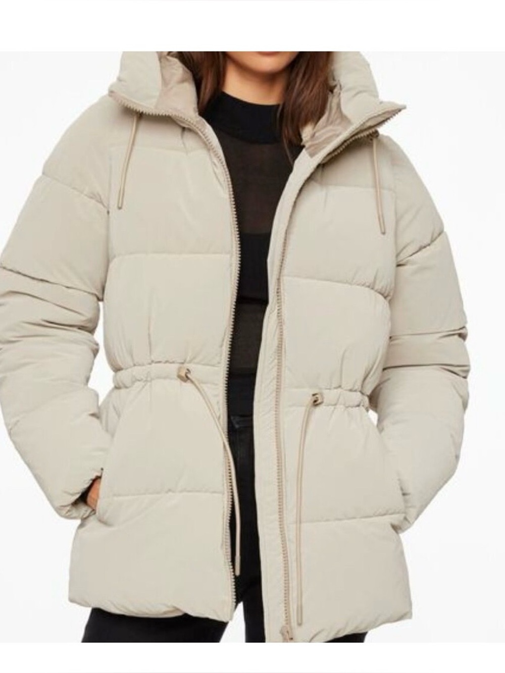 Dynamite Light Cream Puffer Jacket